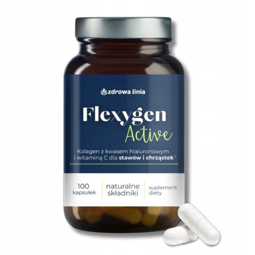 Flexygen Active – Dodatak Prehrani s Kolagenom, Hijaluronskom Kiselinom i Vitaminom C – 100 kapsula