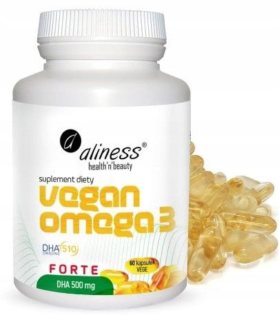 Vegan Omega-3 Forte 500mg DHA iz Algi - 60 kapsula, Prime Supplement