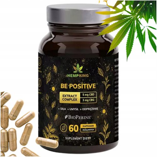 Kapsule Be Positive HempKing za Smanjenje Stresa i Poboljšanje Koncentracije - 60 komada