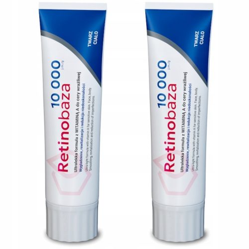 Krem Retinobaza 10000 za Osjetljivu Kožu s Vitaminom A, 2x30g