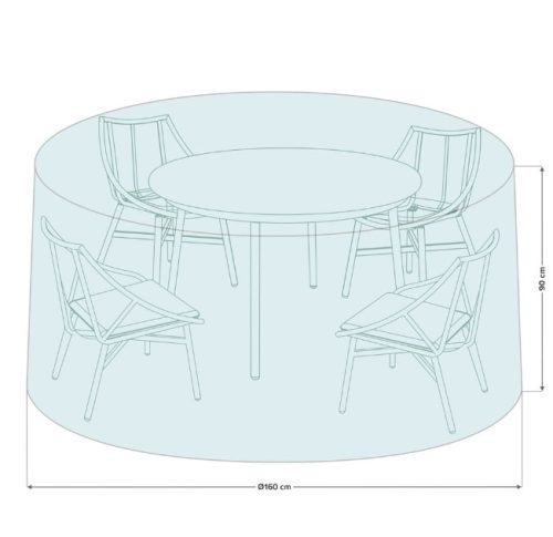 Zaštitna Navlaka Bolzano za Okrugli Vrtni Stol 160x90 cm