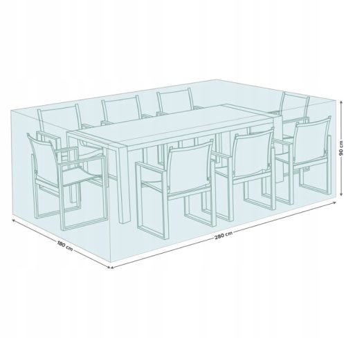 Zaštitna navlaka Bolzano za vrtni set 280x180x90 cm