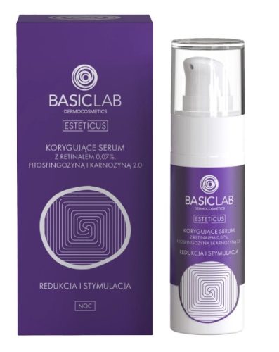 BasicLab Serum s Retinalom 0,07% za Lice, Vrat i Dekolte - 30ml