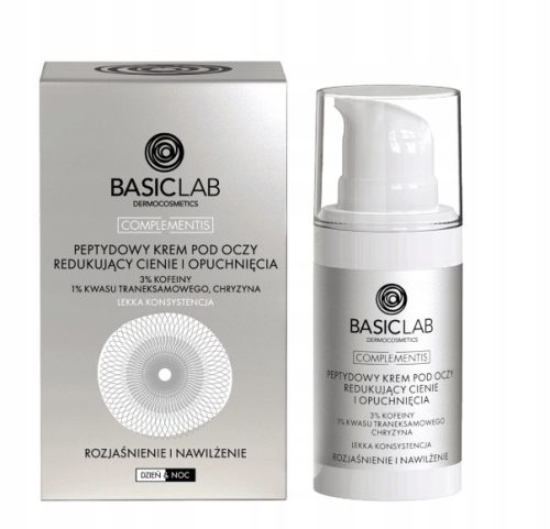 BasicLab Krem Peptidni za Područje Oko Očiju sa Svjetlosnom Teksturom 15 ml