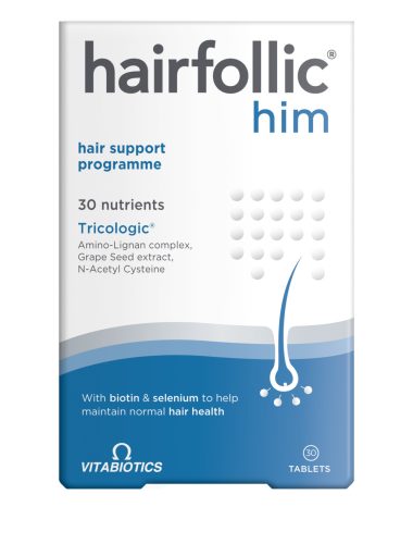 Hairfollic Him - Dodatak prehrani za zdravlje muške kose, 30 tableta
