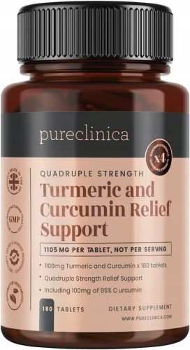 Kurkuma i Kurkumin Tablete 1105 mg s Dodatkom Crnog Papra - 180 Tableta