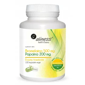   ALINESS Bromelain 500 mg i Papain 200 mg - 100 kapsula za bolju probavu