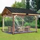 Prozirna Vodootporna Vrtna Tenda s Očicama za Montažu 2x1m