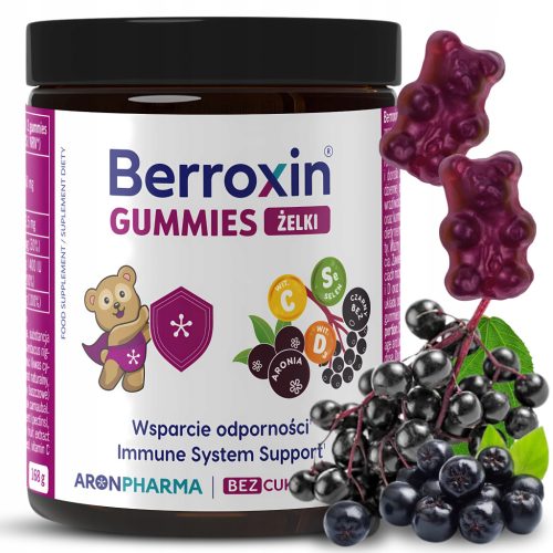 Želki Berroxin® za jačanje imuniteta sa ekstraktom crnog bazga i aronije - Pakiranje 60 komada
