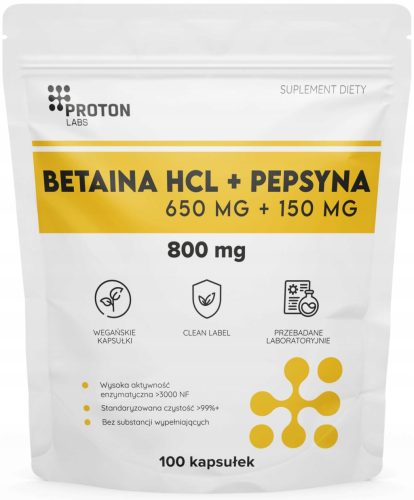 Betaina HCl + Pepsina 800 mg - Učinkovita podrška za probavu