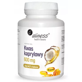   Aliness Kapsule s kaprilnom kiselinom 600mg - idealno za keto dijetu i aktivne osobe, 90 kapsula
