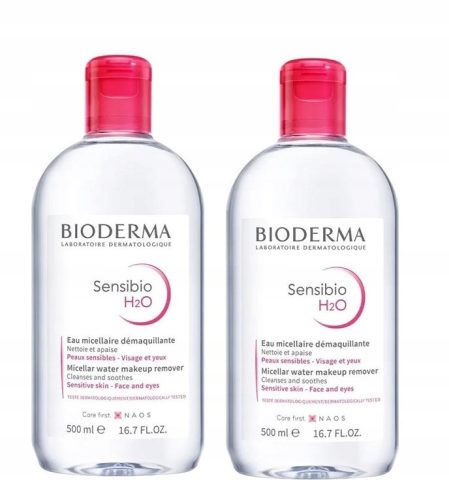 Bioderma Sensibio H20 micelarna voda 2x 500ml za osjetljivu kožu lica