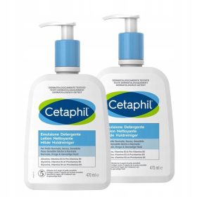 Dvostruki paket Cetaphil emulzija za čišćenje lica 470 ml