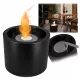 Moon MINI Bio-kamin Crni Strukturni – Samostojeći Bio-kamin za Terasu i Balkon s Plamenikom 0,5 L