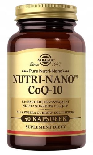 Solgar Nutri-Nano CoQ-10 - Antioxidantni Dodatak za Aktivan Životni Stil, 50 Veganskih Kapsula