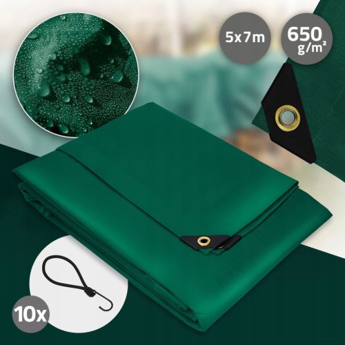 Vodootporna Premium Plandeka s Metalnim Očkama i Elastičnim Trakama - 650 g/m²