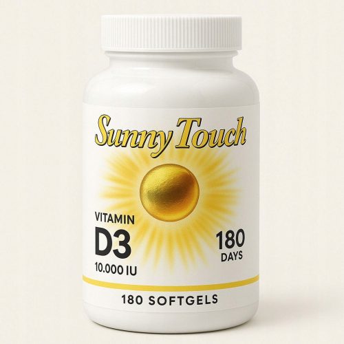 Witamina D3 Sunny Touch 10 000 IU – 180 mekih kapsula