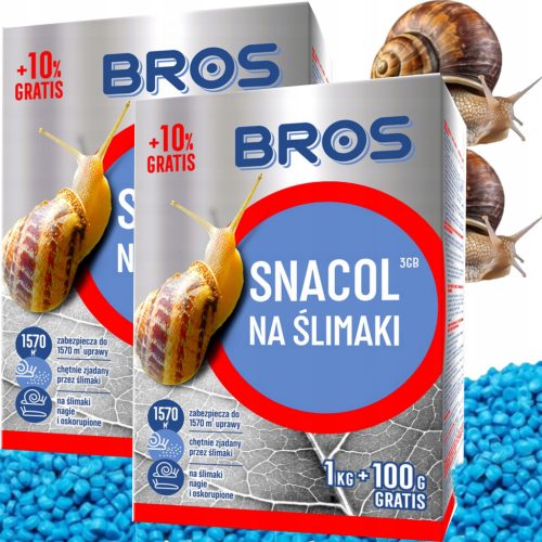 2x BROS Snacol 5GB - Učinkovit granulirani mamac za suzbijanje puževa, 6 kg