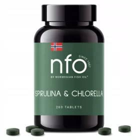   NFO Spirulina & Chlorella - Kompleks za Imunitet i Detoksikaciju, 260 tableta