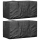 2 Crne Vreće za Jastuke za Vrtne Garniture - 150x75x75 cm