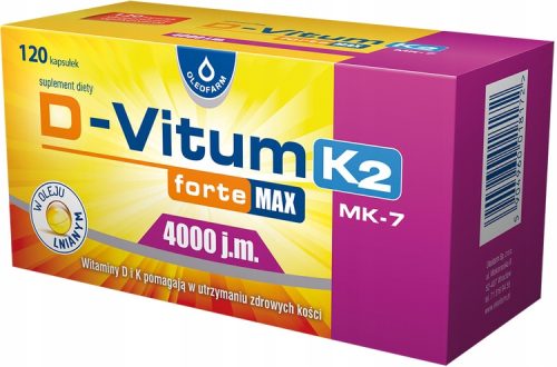 D-Vitum Forte Max 4000 IU K2 - Podrška za kosti, zube i imunitet