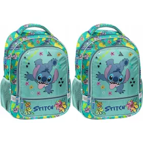   2x Školski ruksak Paso Disney Stitch, s dva odjeljka, 38x28x15cm