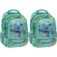 2x Školski ruksak Paso Disney Stitch, s dva odjeljka, 38x28x15cm
