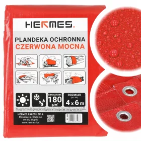 Jaka cerada zaštitna - vodootporna 180 g/m2, 4x6 m, crvena