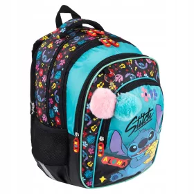 Školski ruksak St.Right - 4 komore, Crno-mint Aloha dizajn