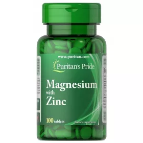   Magnez + Cink Puritan's Pride 100 tableta - Podrška za zdravlje i vitalnost