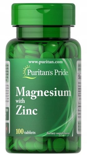 Magnez + Cink Puritan's Pride 100 tableta - Podrška za zdravlje i vitalnost