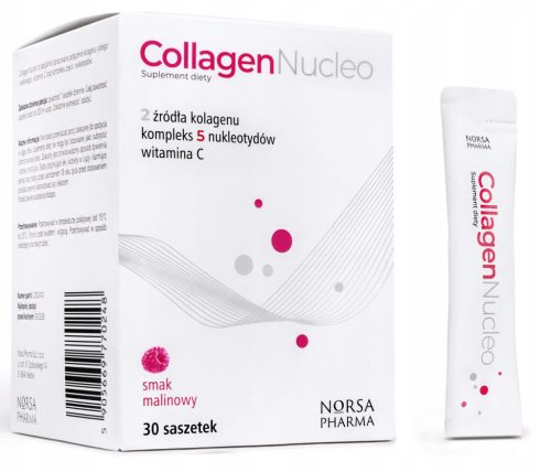 Kolagen Nucleo s Okusom Maline - Norsa Pharma - 30 Kompletnih Sadržaja za Zdravlje i Vitalnost
