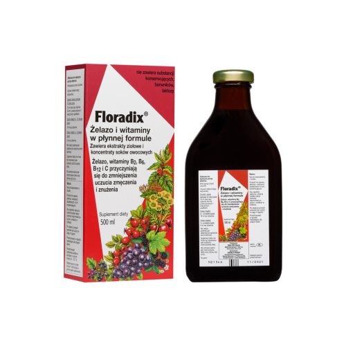 Floradix Tonik sa Željezom i Vitaminima, Tekući Dodatak Prehrani, 500ml