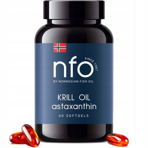 NFO Krill Oil s astaksantinom - visokokvalitetno ulje kryla i ribe [60 kapsula]