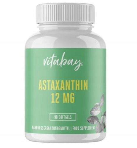 Vitabay Astaksantyna 12 mg - 90 veganskih kapsula za zdravlje i antioksidaciju