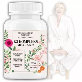   Manufaktura Vitamin K2 Kompleks MK-4 + MK-7 Premium - Potpuni Dodatak za Zdravlje