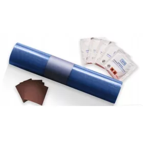   Set za popravak cerade 220x32cm plavi - Komplet za hitne popravke