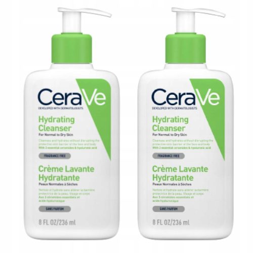 CeraVe Emulzija za čišćenje normalne i suhe kože s ceramidima 236 ml (2 pakiranja)