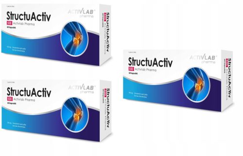 StructuActiv 500mg - Pakiranje od 3 Kutije sa 60 Kapsula za Zdravlje Kostiju i Hrskavice