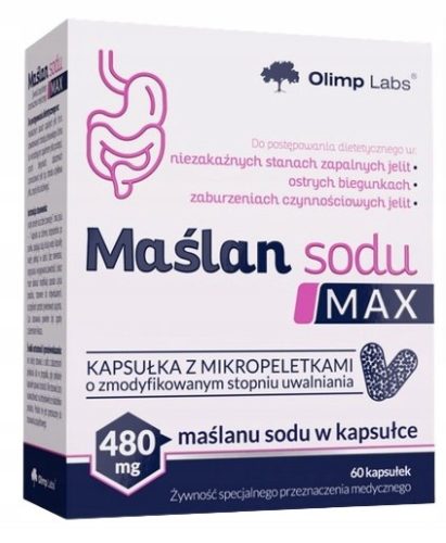 Olimp Maślan Sodu Max, Dodatak Prehrani za Zdravlje Crijeva, 60 Kapsula