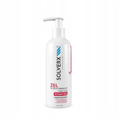 Solverx Rosacea Gel za pranje lica i skidanje šminke