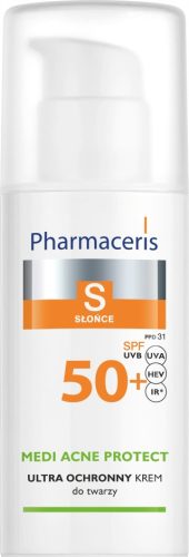 Zaštitna Krema za Lice s SPF 50+ za Aknama, Mješovitu i Masnu Kožu - Pharmaceris Medi Acne Protect
