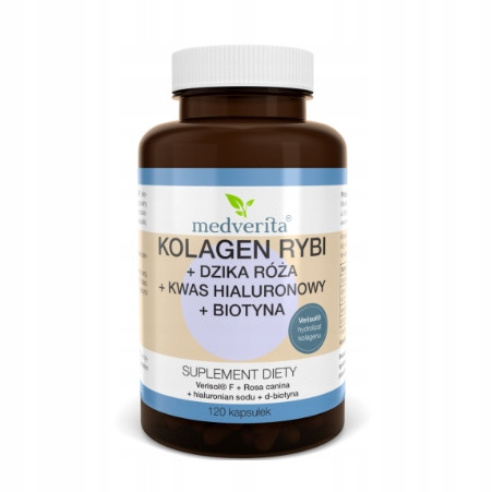 Medverita Kolagen Morski + Divlja Ruža + Hijaluronska Kiselina + Biotin (120 kapsula)