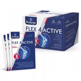   Protego FLEX 4Active - Dodatak prehrani s 9 aktivnim sastojcima, okus naranče, 30 vrećica