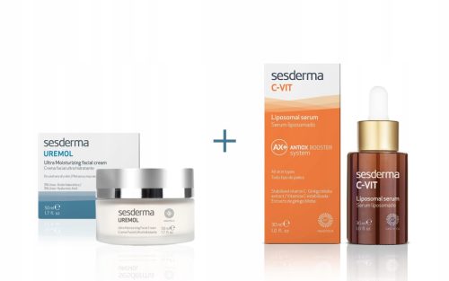 Set za njegu kože: UREMOL Ultra hidratantna krema 50 ml + C-VIT Liposomski serum 30 ml