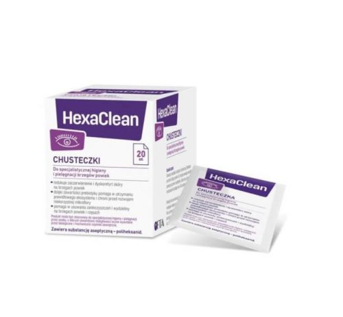 HexaClean Maramice za Specijaliziranu Higijenu Brzegova Očnih Kapaka, 20 Komada