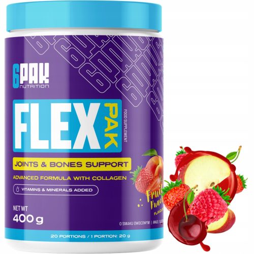 6PAK Nutrition FLEX PAK - Napredna formula za podršku mišićno-koštanom sustavu, 400g