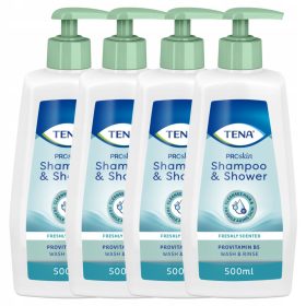   TENA Proskin Shampoo & Shower - Gel i šampon u jednom za osjetljivu kožu, 4x500 ml