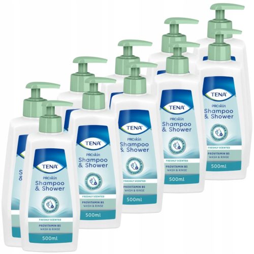 TENA Proskin Shampoo & Shower 10x500 ml - 2u1 gel i šampon za osjetljivu kožu