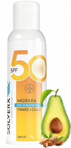 SOLVERX SUNNY SKIN Transparentna maglica za zaštitu lica i tijela SPF 50